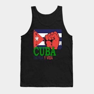 Cuba Flag Cuba Power Cuban Pride Vintage Tank Top